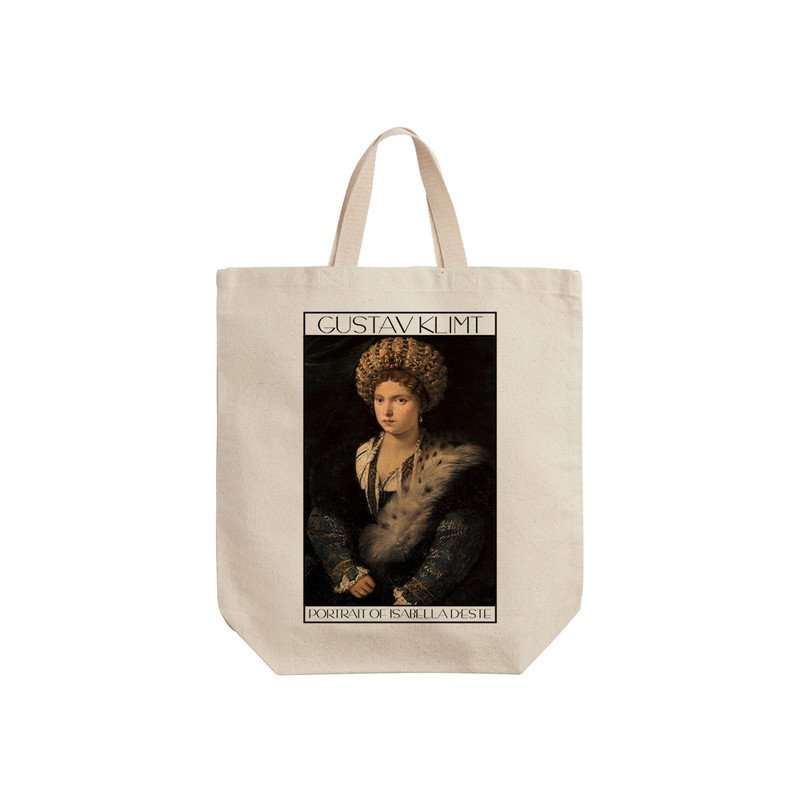 ساک خرید ترمه طراحان ایده مدل پرتره ایزابلا دسته از کلیمت کد art0101 - S