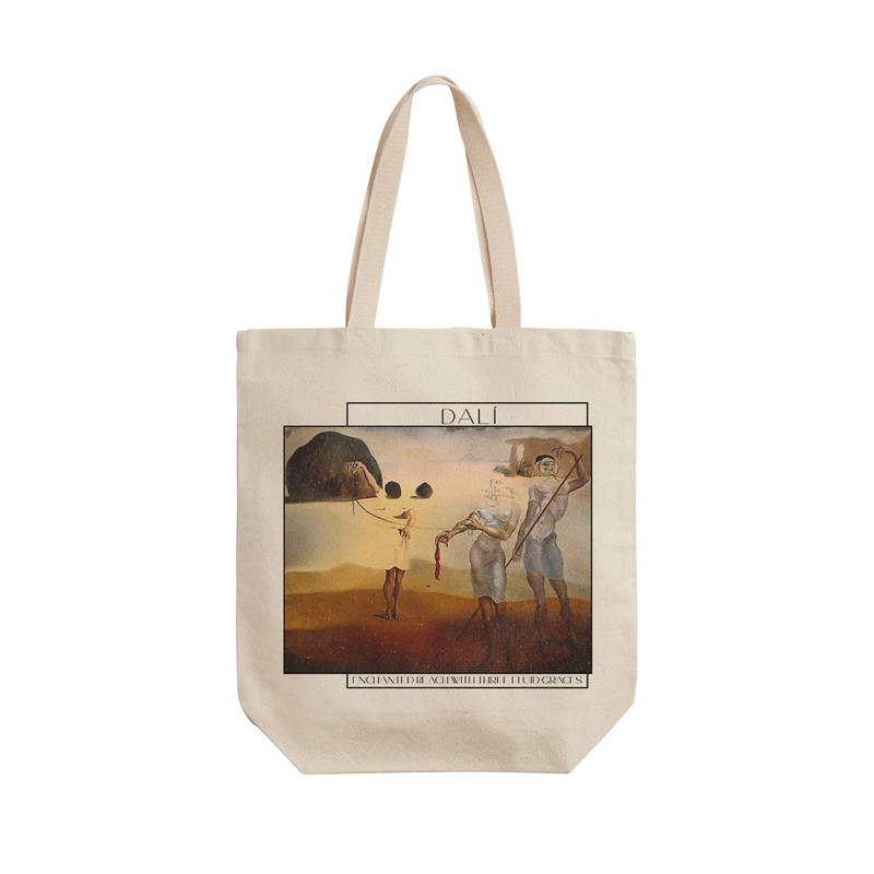 ساک خرید ترمه طراحان ایده مدل ساحل مسحور شده با سه جذابیت سیال از دالی کد art0717 - L