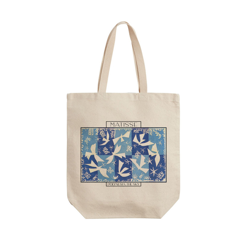 ساک خرید ترمه طراحان ایده مدل پلینزی، آسمان از ماتیس کد art0638 - L