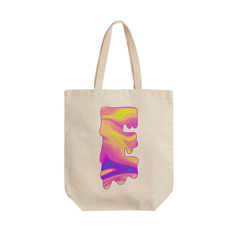 ساک خرید ترمه طراحان ایده مدل حرف E هولوگرامی کد cfp2981 - L