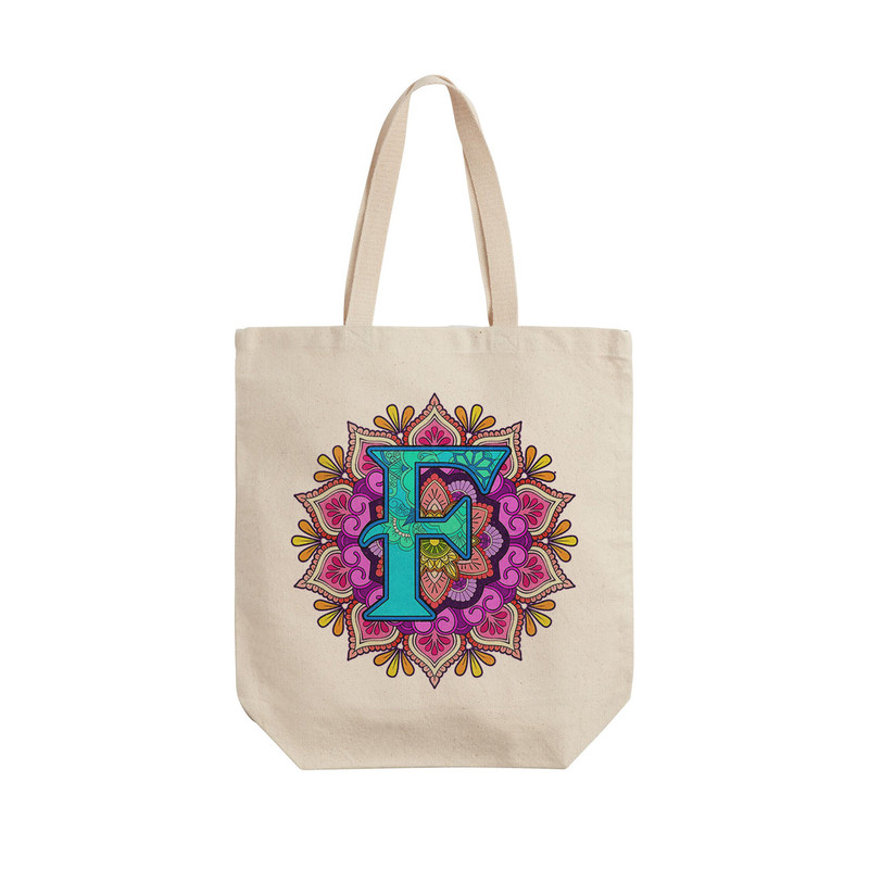 ساک خرید ترمه طراحان ایده مدل حرف F ماندالا کد cfp2956 - L