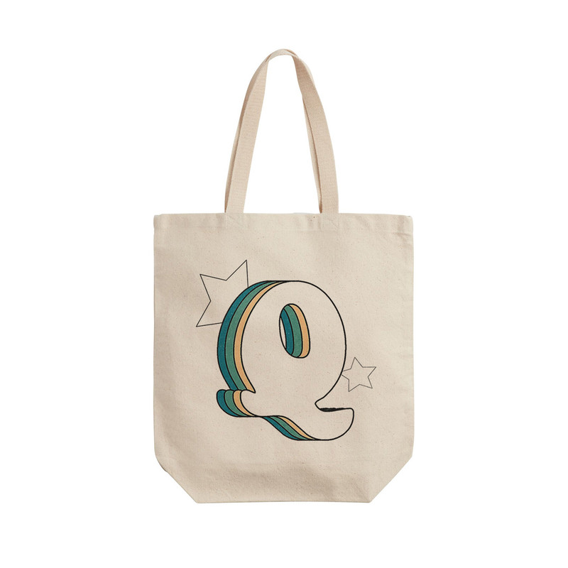 ساک خرید ترمه طراحان ایده مدل حرف Q رترو کد cfp2941 - L