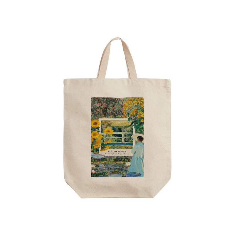 ساک خرید ترمه طراحان ایده مدل پترن کلود مونه کد strm01051 - S