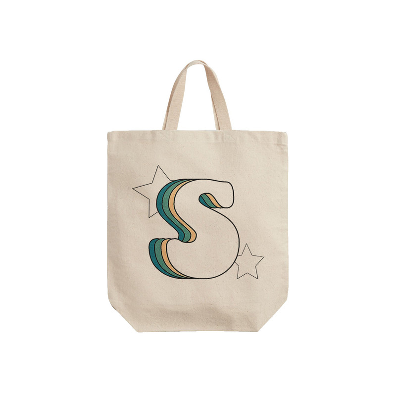 ساک خرید ترمه طراحان ایده مدل حرف S رترو کد cfp2943 - S