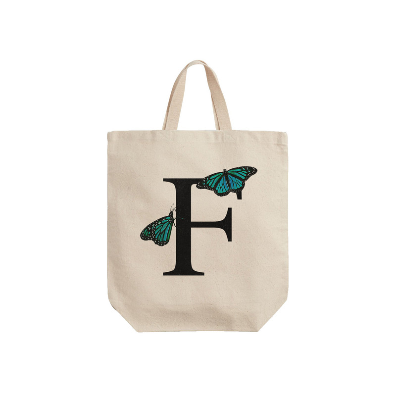 ساک خرید ترمه طراحان ایده مدل حرف F پروانه ای کد cfp3008 - S