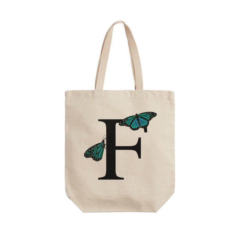 ساک خرید ترمه طراحان ایده مدل حرف F پروانه ای کد cfp3008 - L