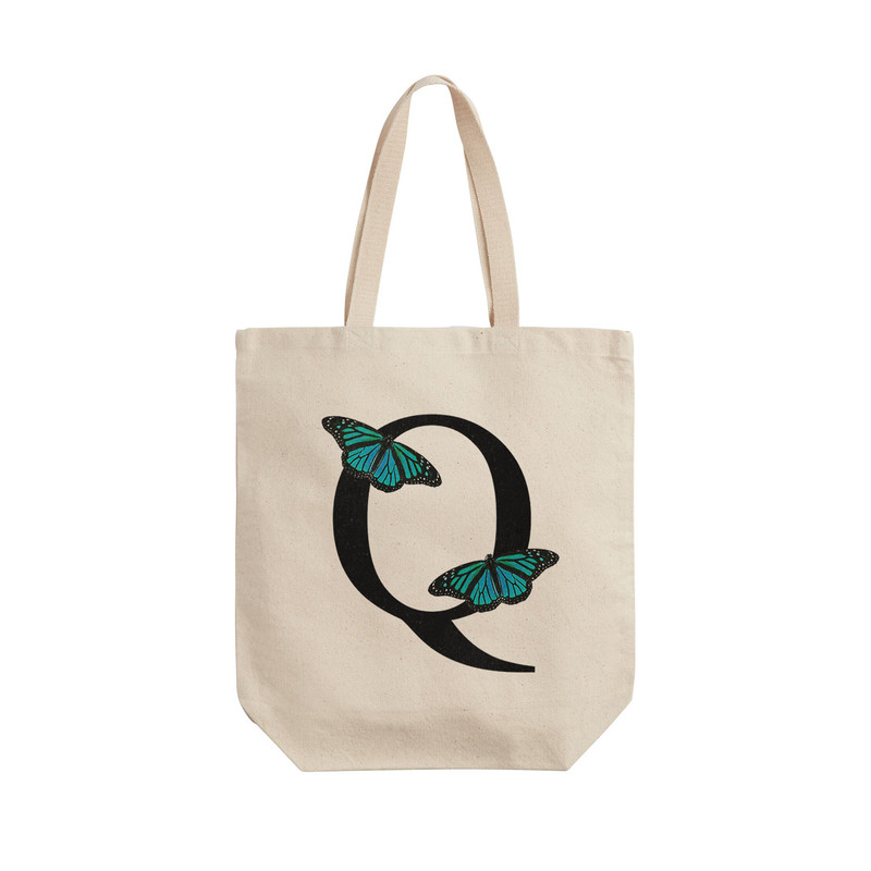 ساک خرید ترمه طراحان ایده مدل حرف Q پروانه ای کد cfp3019 - L