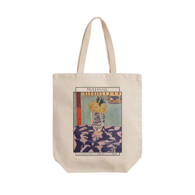 ساک خرید ترمه طراحان ایده مدل فاخته، فرش آبی و صورتی از ماتیس کد art0621 - L