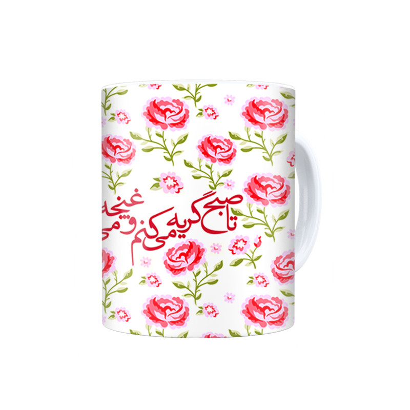 ماگ ترمه طراحان ایده مدل گل‌ های ریز کد trm041