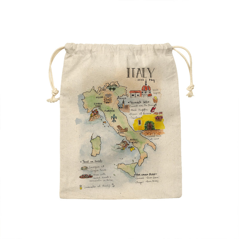 کیسه نان و سبزی ترمه طراحان ایده مدل نقشه ایتالیا کد strm0678 - M