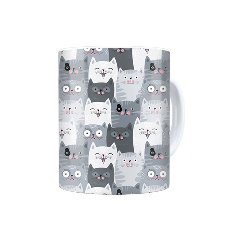 ماگ ترمه طراحان ایده مدل گربه های خاکستری کد cfp1399