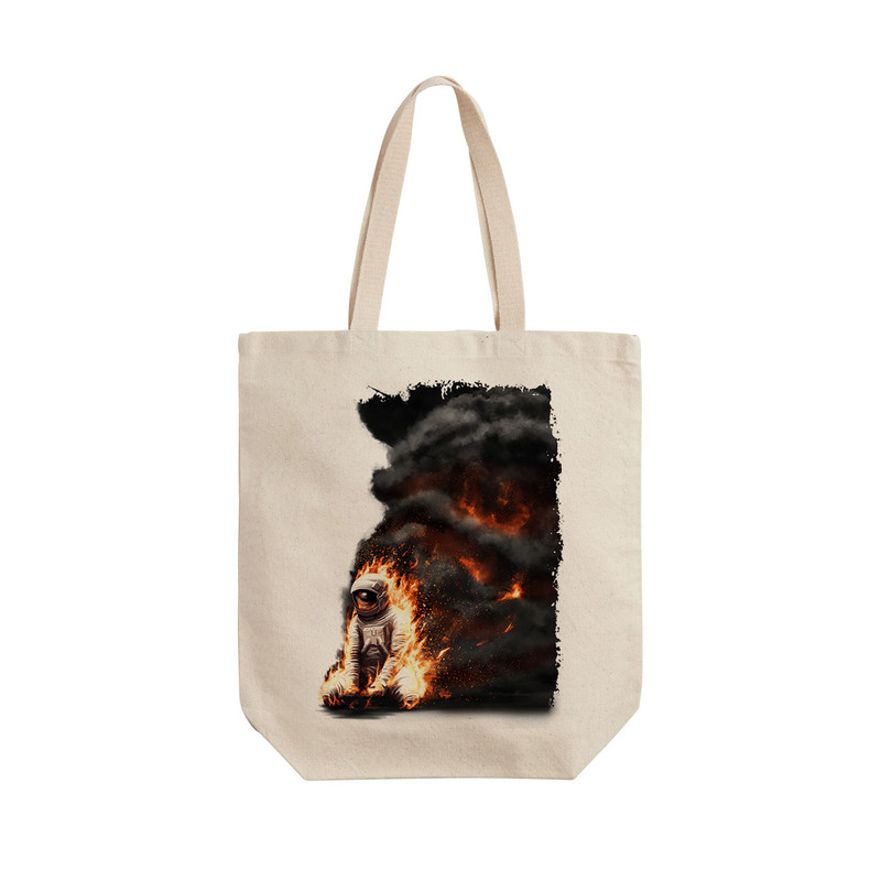 ساک خرید ترمه طراحان ایده مدل فضانورد آتشین کد cfp1536 - L