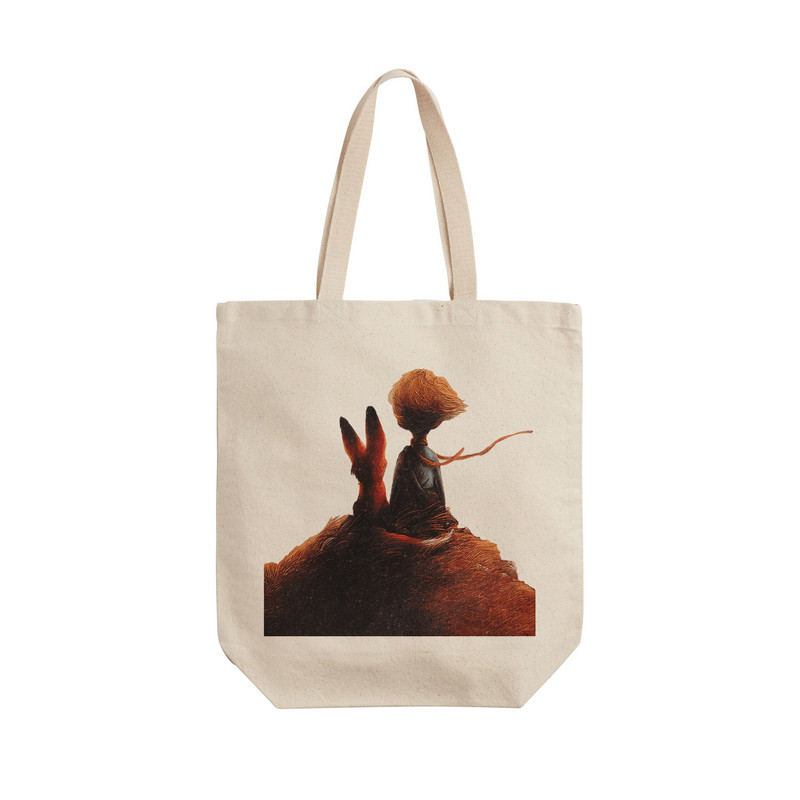 ساک خرید ترمه طراحان ایده مدل شازده کوچولو و روباه کد cfp2049 - L