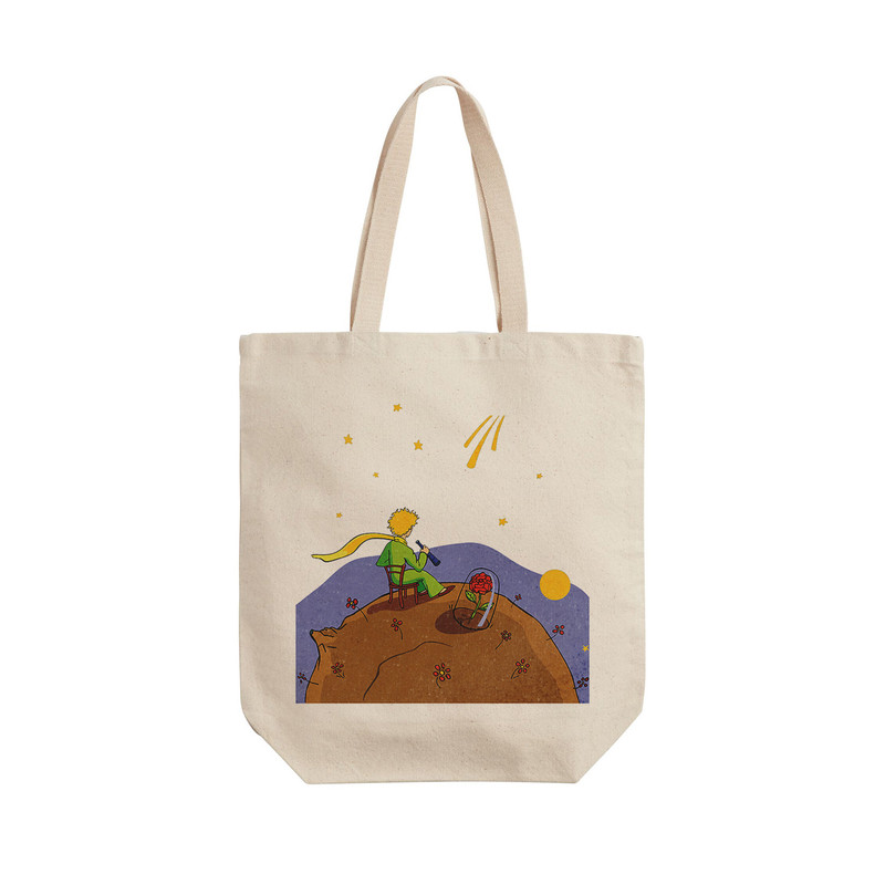 ساک خرید ترمه طراحان ایده مدل شازده کوچولو و گل کد cfp2050 - L