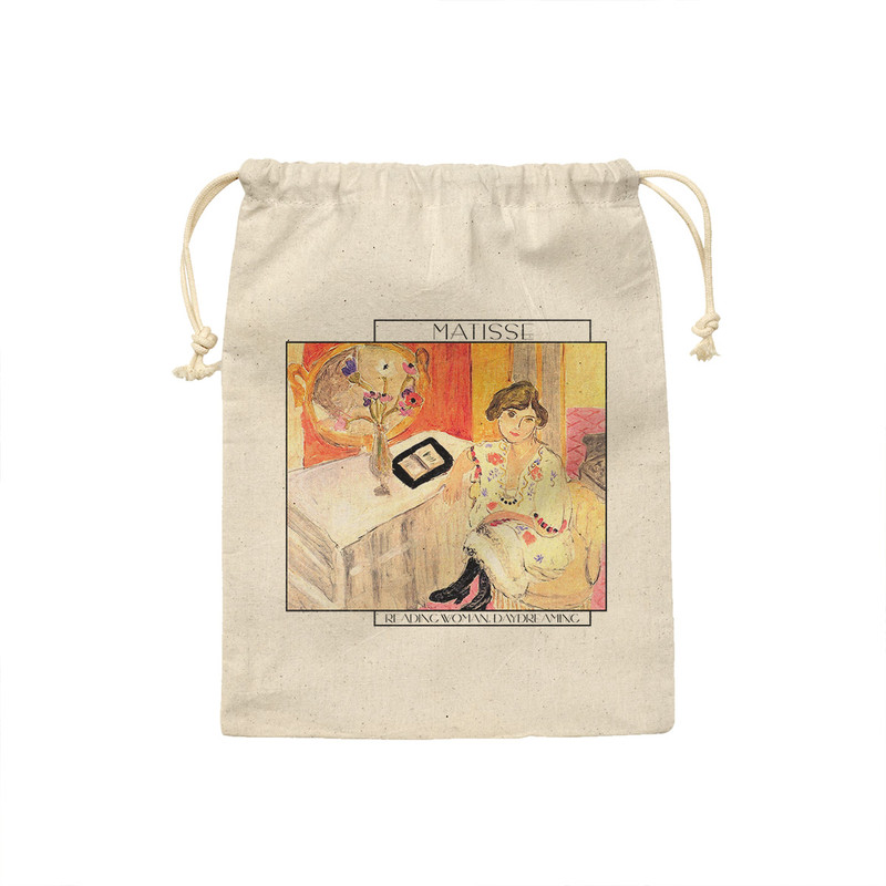 کیسه نان و سبزی ترمه طراحان ایده مدل زن کتابخوان، رویاپردازی از ماتیس کد art0647 - S