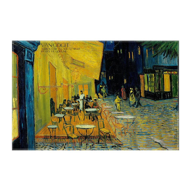 کاغذ کادو ترمه طراحان ایده مدل تراس یک کافه در شب از ونگوگ کد art0016