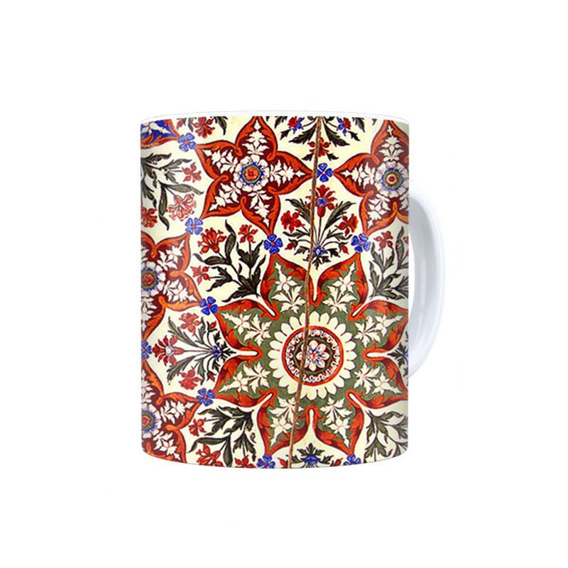 ماگ ترمه طراحان ایده مدل کاشی قرمز کد cfp1100