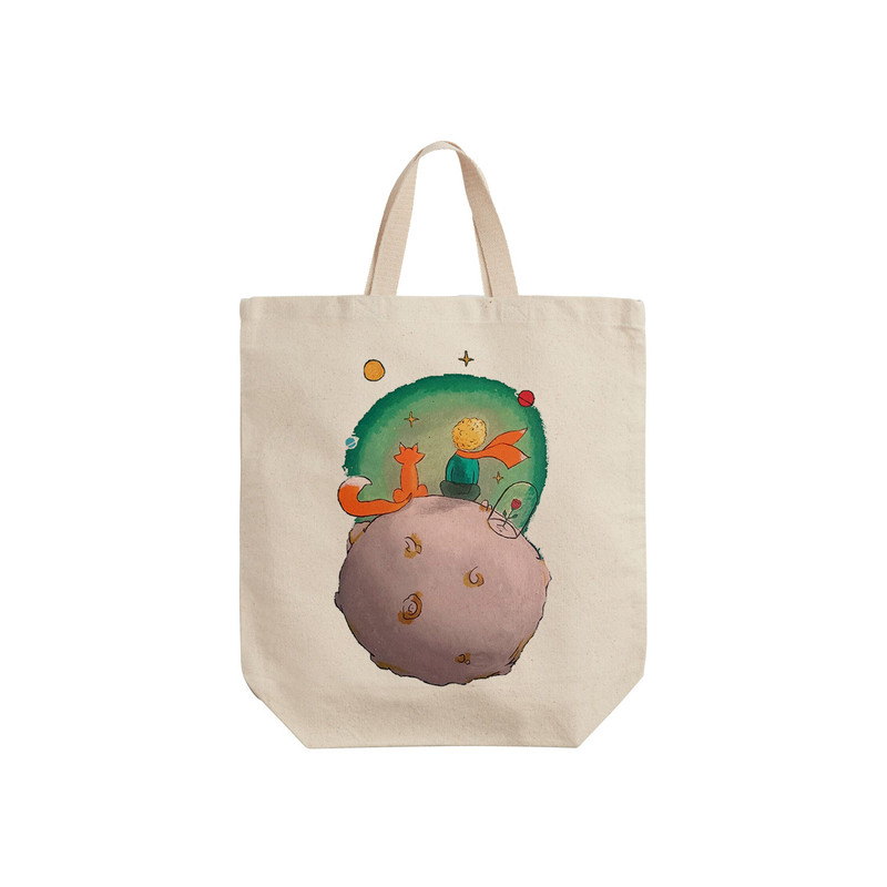 ساک خرید ترمه طراحان ایده مدل شازده کوچولو و روباه کد cfp2032 - S