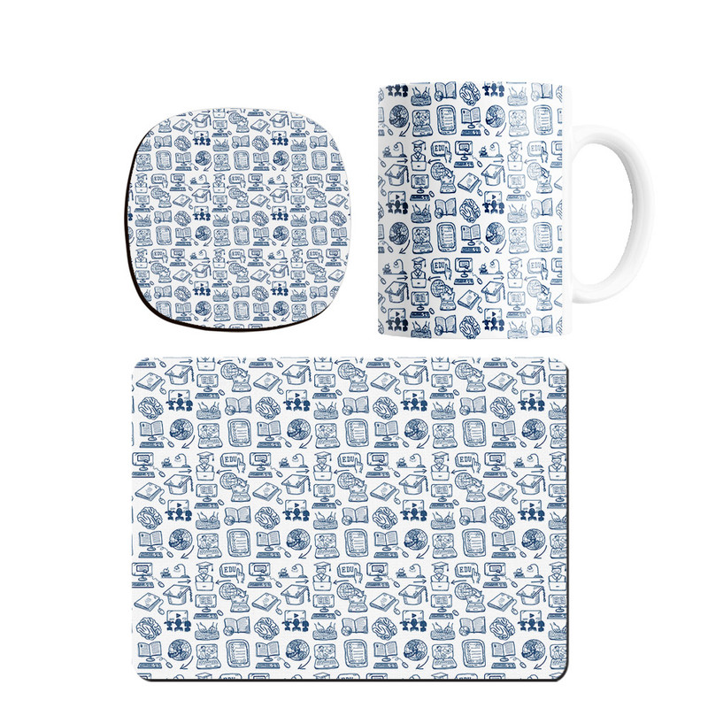 ماگ ترمه طراحان ایده مدل پترن فضای مجازی کد strm0301 همراه با زیر لیوانی و موس پد