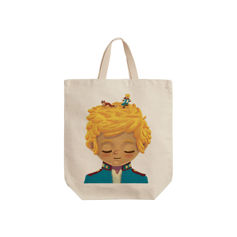 ساک خرید ترمه طراحان ایده مدل شازده کوچولو و روباه کد cfp2052 - S