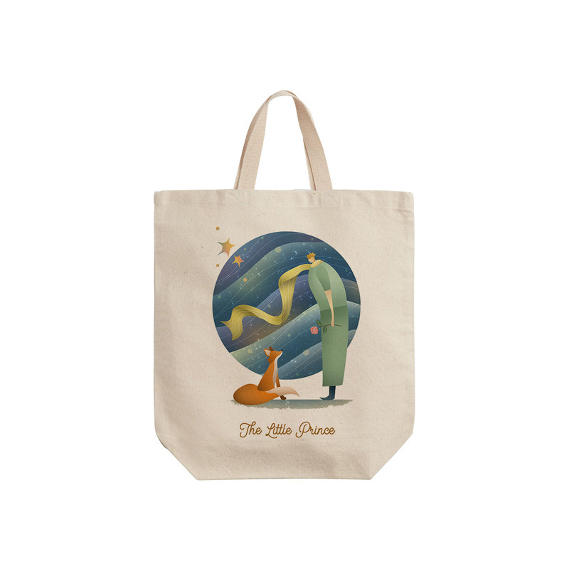 ساک خرید ترمه طراحان ایده مدل شازده کوچولو مینیمال کد cfp2061 - S