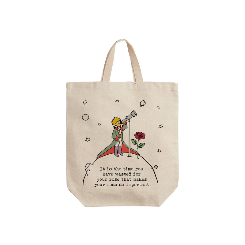 ساک خرید ترمه طراحان ایده مدل شازده کوچولو و گل کد cfp2072 - S