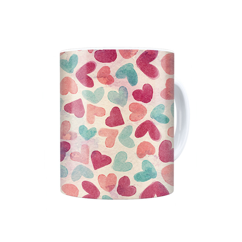 ماگ ترمه طراحان ایده مدل پترن قلب آبرنگی کد strm0003