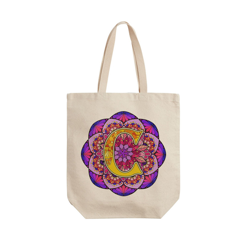 ساک خرید ترمه طراحان ایده مدل حرف C ماندالا کد cfp2953 - L