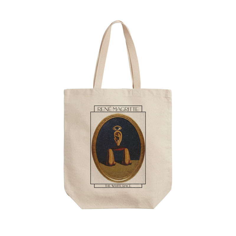 ساک خرید ترمه طراحان ایده مدل نژاد سفید از ماگریت کد art0492 - L