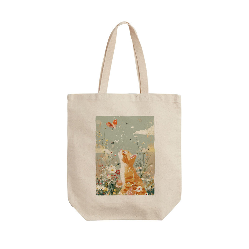 ساک خرید ترمه طراحان ایده مدل گربه و پروانه کد strm1064 - L