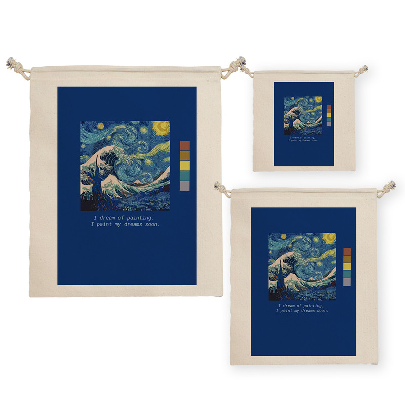 نظم دهنده ترمه طراحان ایده مدل کیسه بنددار پترن نقاشی کد job0042 بسته سه عددی