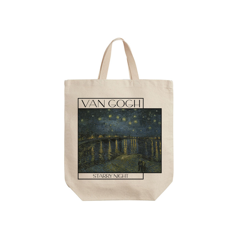 ساک خرید ترمه طراحان ایده مدل شب ستاره ای از ونگوگ کد art018 - s