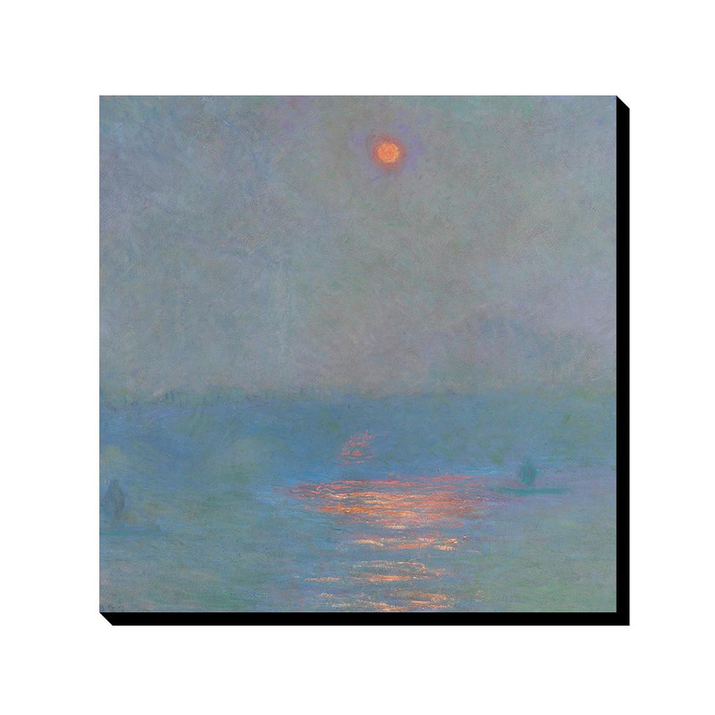 تابلو ترمه طراحان ایده طرح پل واترلو، اثر نور خورشید در مه از مونه کد art0190