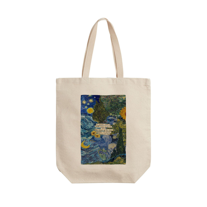 ساک خرید ترمه طراحان ایده مدل پترن ون گوگ کد strm01052 - L