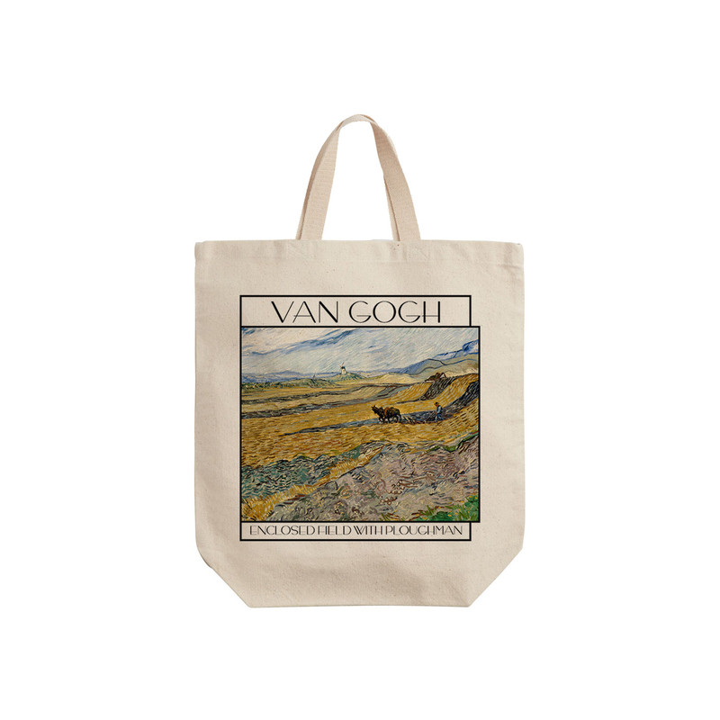 ساک خرید ترمه طراحان ایده مدل  مزرعه شخم زده شده از ونگوگ کد 0035 - s