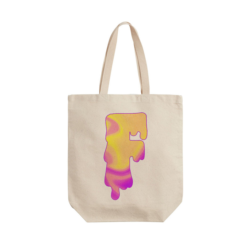 ساک خرید ترمه طراحان ایده مدل حرف F هولوگرامی کد cfp2982 - L