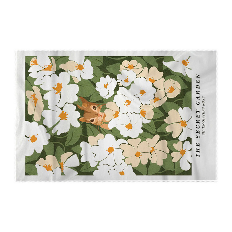 کاغذ کادو ترمه طراحان ایده مدل پترن گلدار سنجاب کد strm0629