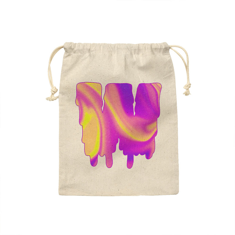 کیسه نان و سبزی ترمه طراحان ایده مدل حرف W هولوگرامی کد cfp2999 - M