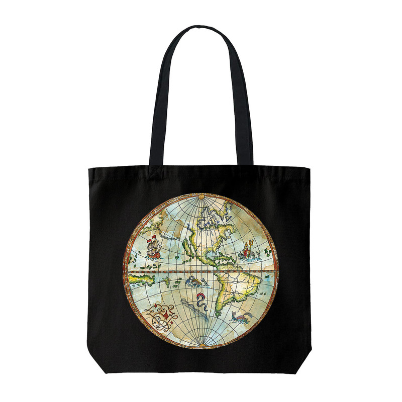 ساک خرید ترمه طراحان ایده مدل نقشه زمین کد cfp1401 - S