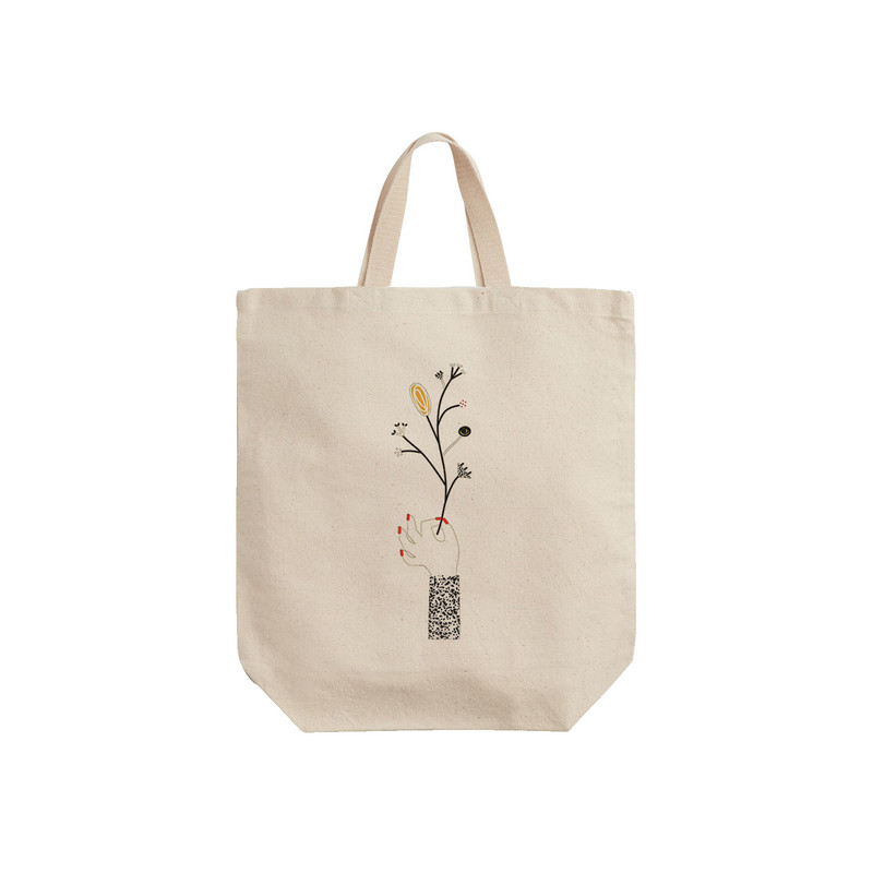 ساک خرید ترمه طراحان ایده مدل بوته ی گل کد cfp1360 - S