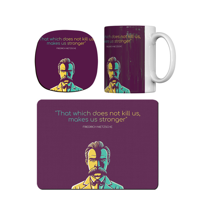 ماگ ترمه طراحان ایده مدل فردریک نیچه کد cfp1361 همراه با زیر لیوانی و موس پد