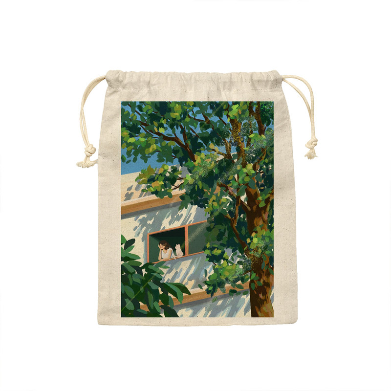 کیسه نان و سبزی ترمه طراحان ایده طرح دختر و گربه کد Strm0776 - S