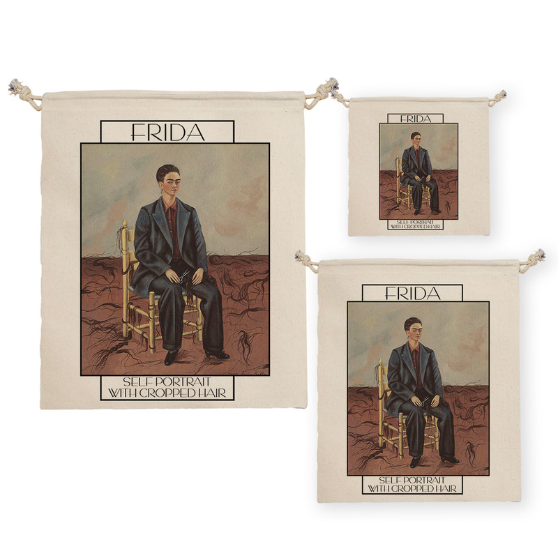 نظم دهنده ترمه طراحان ایده مدل کیسه بنددار خودنگار با موهای کوتاه شده از فریدا کد art0147  بسته سه عددی