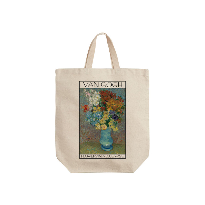 ساک خرید ترمه طراحان ایده مدل گل ها در گلدان از ونگوگ کد 0062 - S