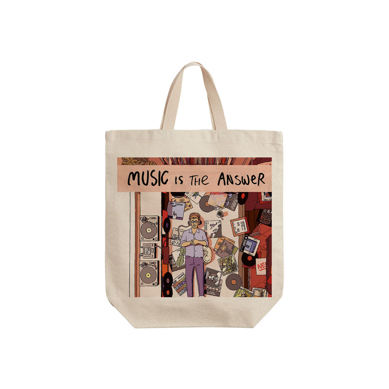 ساک خرید ترمه طراحان ایده مدل پسر موسیقی دوست کد 0040 - S