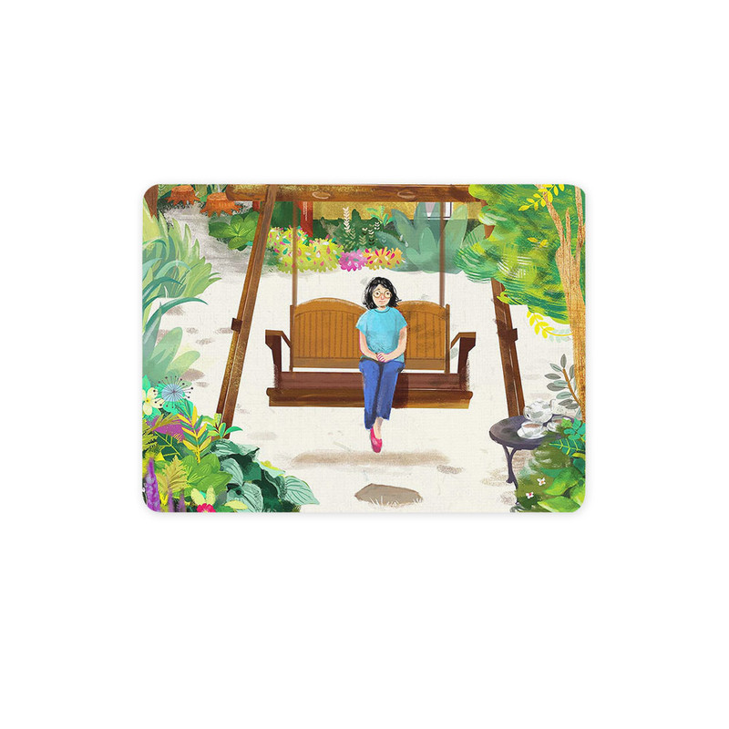 ماوس پد ترمه طراحان ایده مدل دختر تاب سوار کد cfp1194