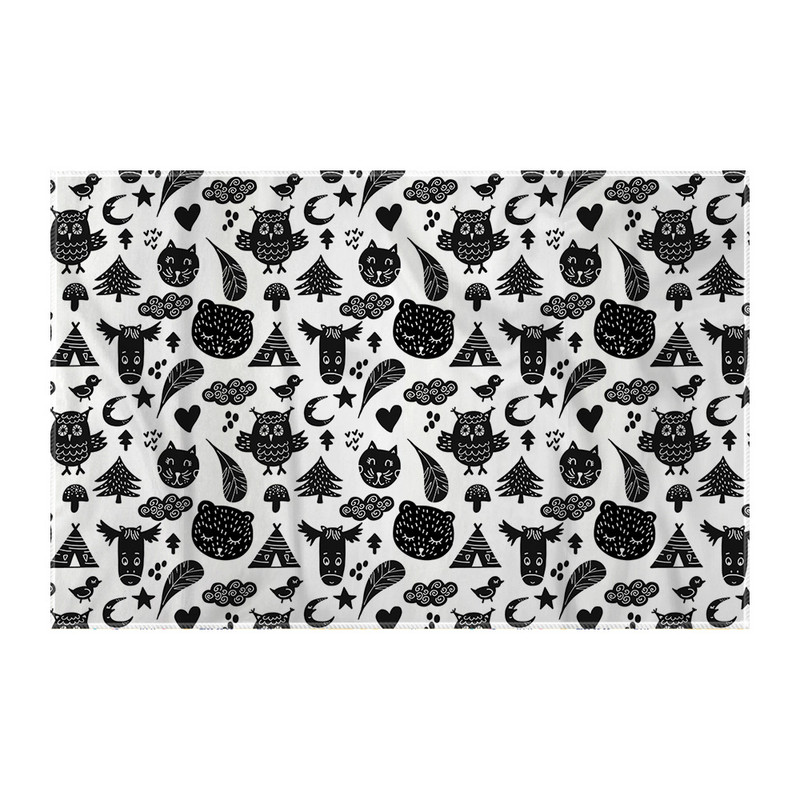 کاغذ کادو ترمه طراحان ایده مدل پترن جغد و خرس کد strm0223