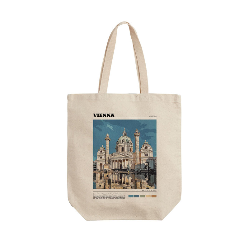 ساک خرید ترمه طراحان ایده طرح شهر وین کد strm0620 - L