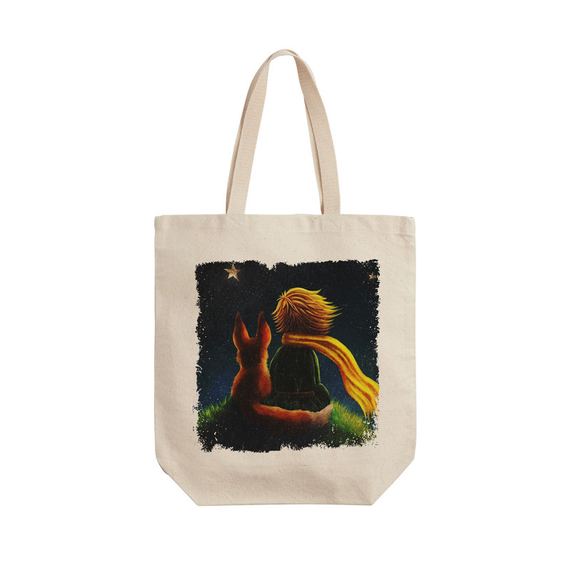 ساک خرید ترمه طراحان ایده مدل شازده کوچولو و روباه کد cfp2068 - L