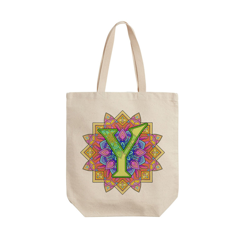 ساک خرید ترمه طراحان ایده مدل حرف Y ماندالا کد cfp2975 - L